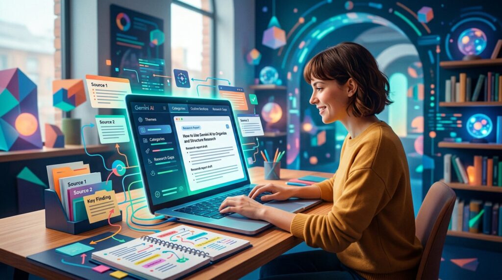 Gemini AI using live web access for current and accurate research.
